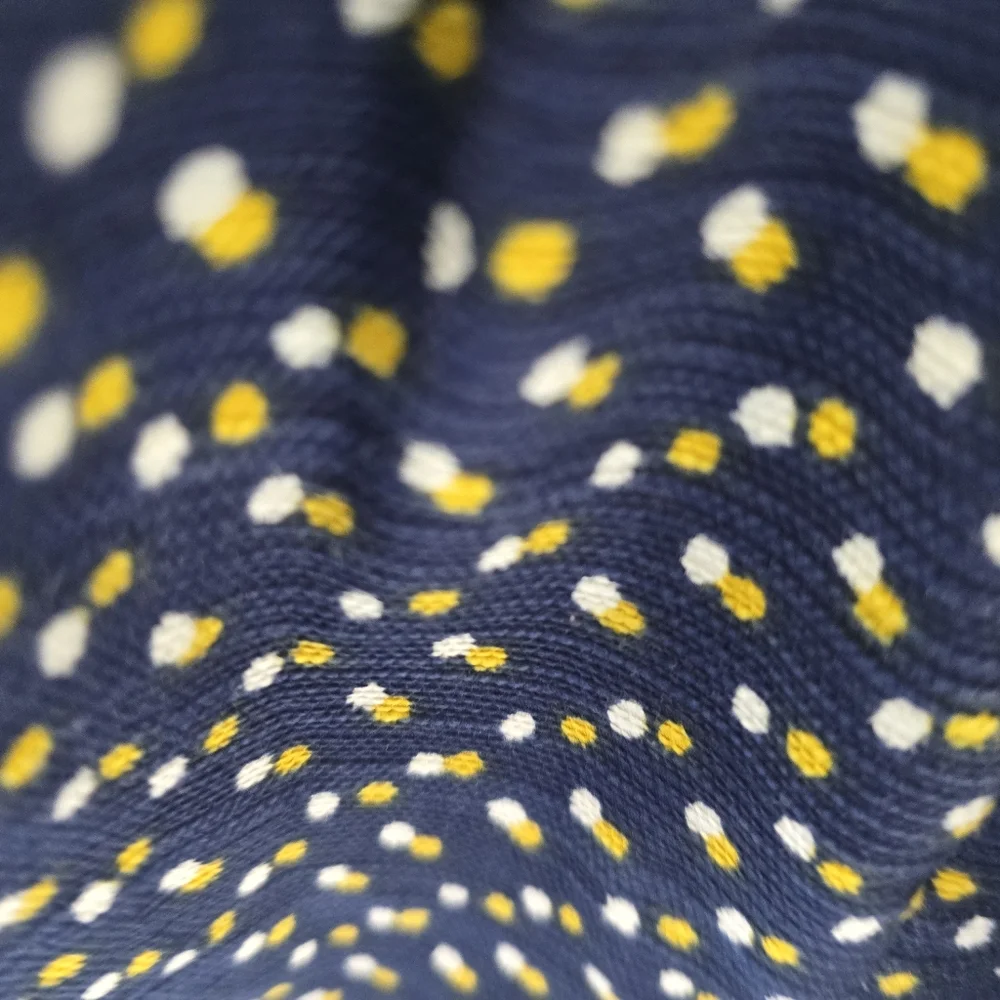 BODEN Navy Blue W/ White&yellow Dots S Sleeve Shift Zip Back Cotton Dress. Sz 8 - Picture 12 of 12